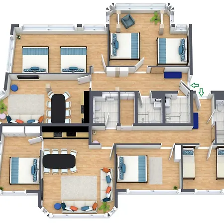 Valemi New Premium & Huge, 2bathroom, Supercentral, Freeparking, Up To 8-16 Guests * Munich